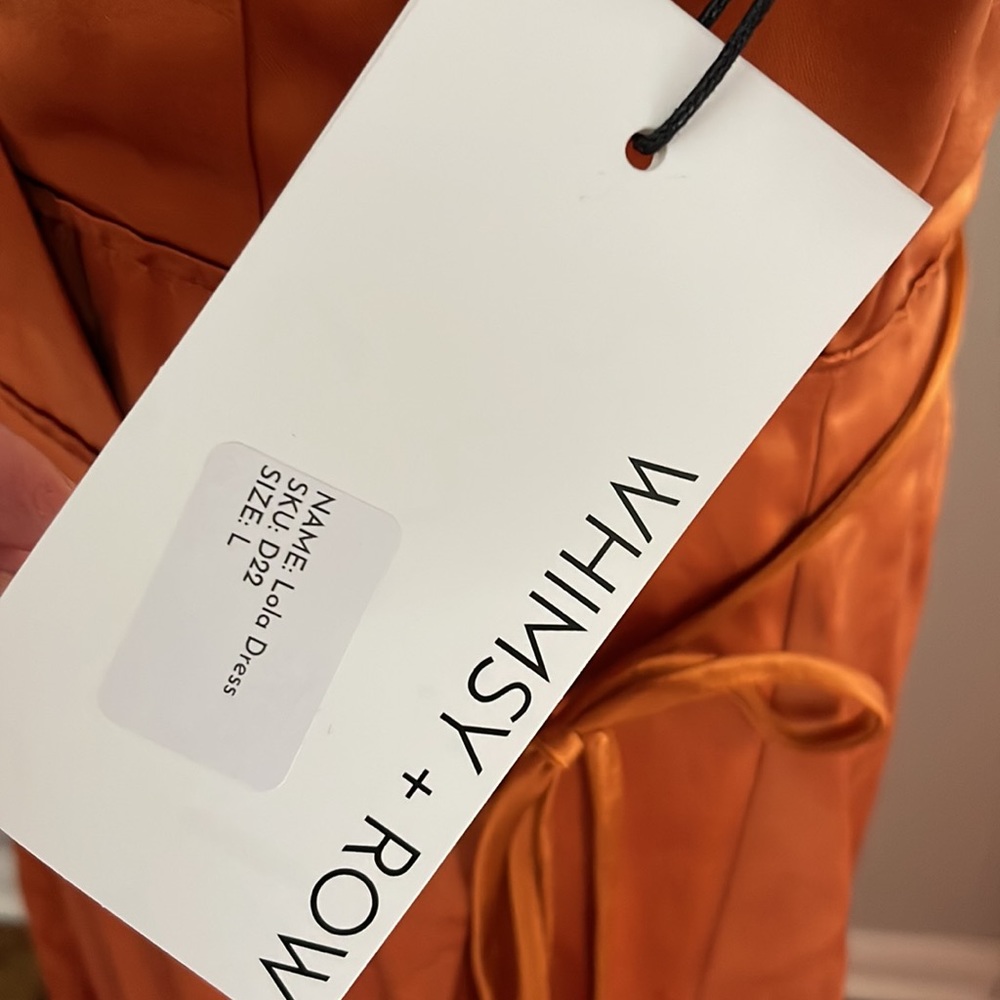 WHIMSY + ROW Lola Dress in Rust - Picture 4 of 8